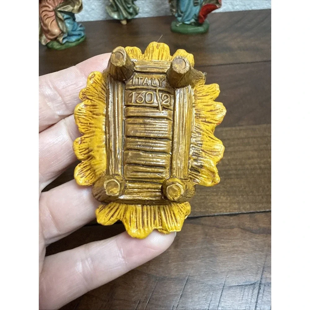 Made in Italy Nativity Set Holy Family Joseph Mary Baby Jesus 5 Pc Christmas